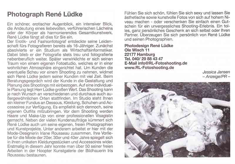 Artikel aus dem Barmbeker über den hamburger Fotografen René Lüdke