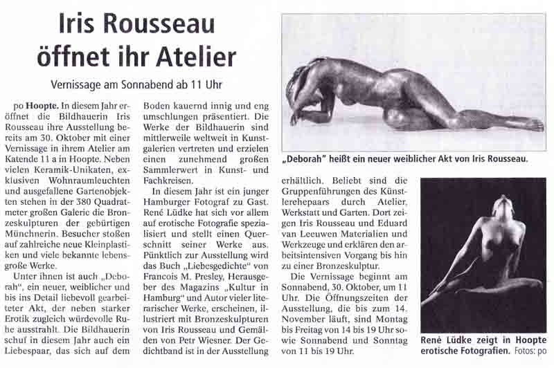 Artikel aus dem Winsener Anzeiger über eine Ausstellung 2010